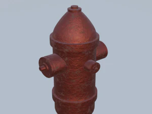 Old Fire Hydrant Low-poly 3D Model