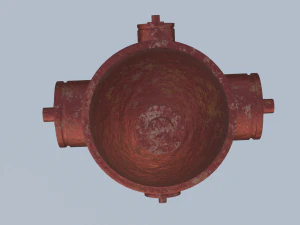 Old Fire Hydrant Low-poly 3D Model