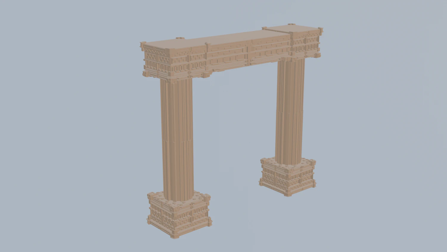 Antique Column Pillar 3D Model .c4d .max .obj .3ds .fbx .stl .blend 