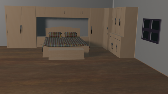 Double Bed Modèle 3D .c4d .max .obj .3ds .fbx .stl .blend 