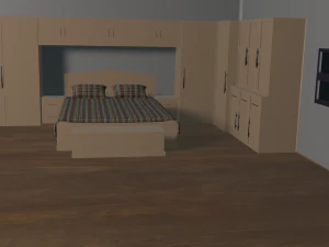 Letto matrimoniale Modello 3D