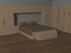 Double Bed Modèle 3D