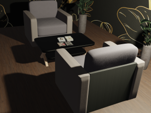 Office Chairs and Table 3Dモデル