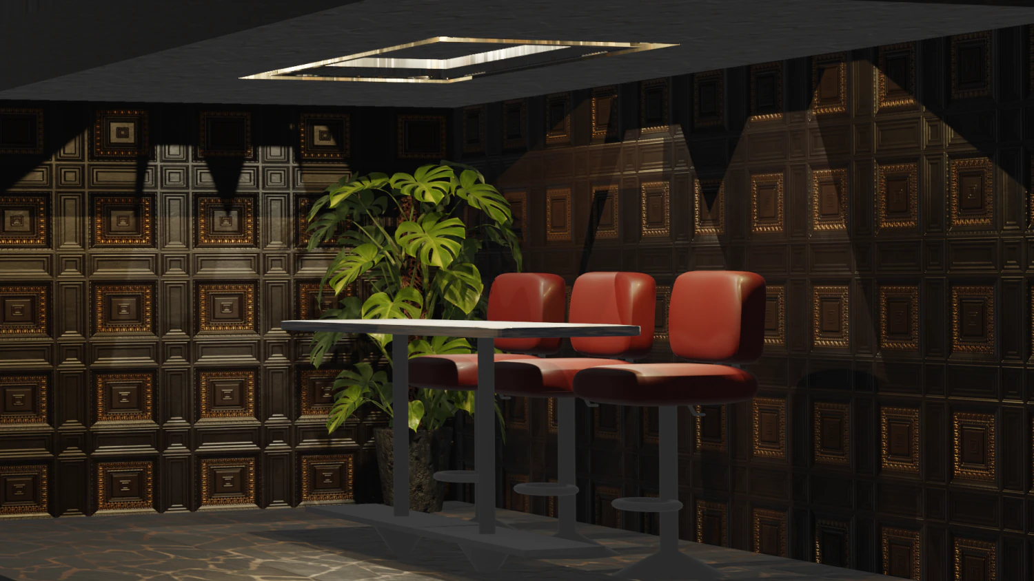 Barszene 3D Modell .c4d .max .obj .3ds .fbx .stl .blend 