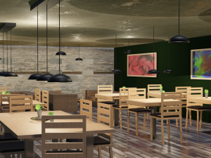 Restaurant Scene Modèle 3D