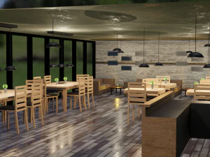 Scena del ristorante Modello 3D