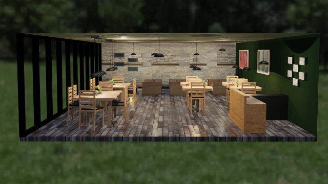 Scena del ristorante Modello 3D .c4d .max .obj .3ds .fbx .stl .blend