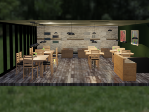 Restaurant Scene 3D Model