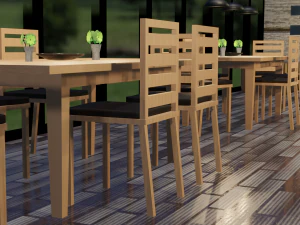 Scena del ristorante Modello 3D