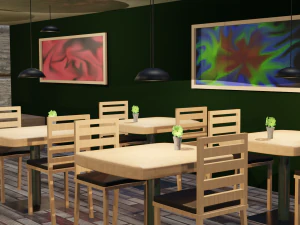 Scena del ristorante Modello 3D