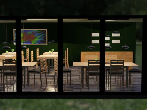 Scena del ristorante Modello 3D