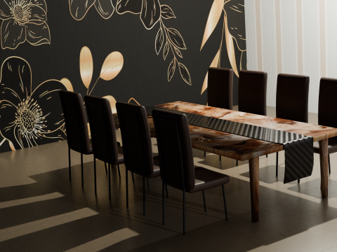 Chair and Tables Collection Modèle 3D