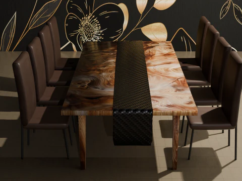 Collezione Sedie e Tavoli Modello 3D