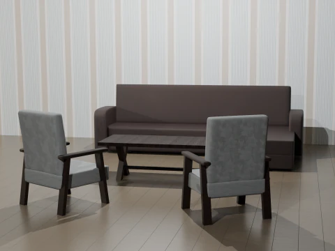 Collezione Sedie e Tavoli Modello 3D