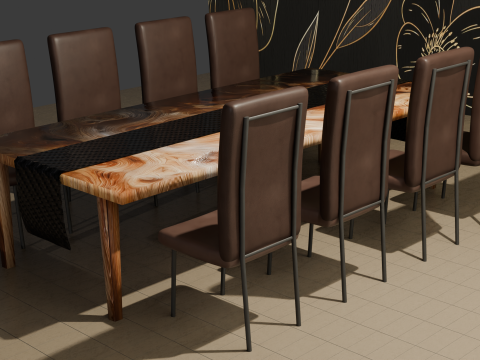 Chair and Tables Collection Modèle 3D