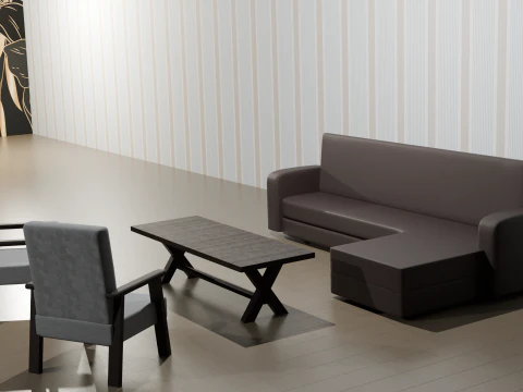 Collezione Sedie e Tavoli Modello 3D