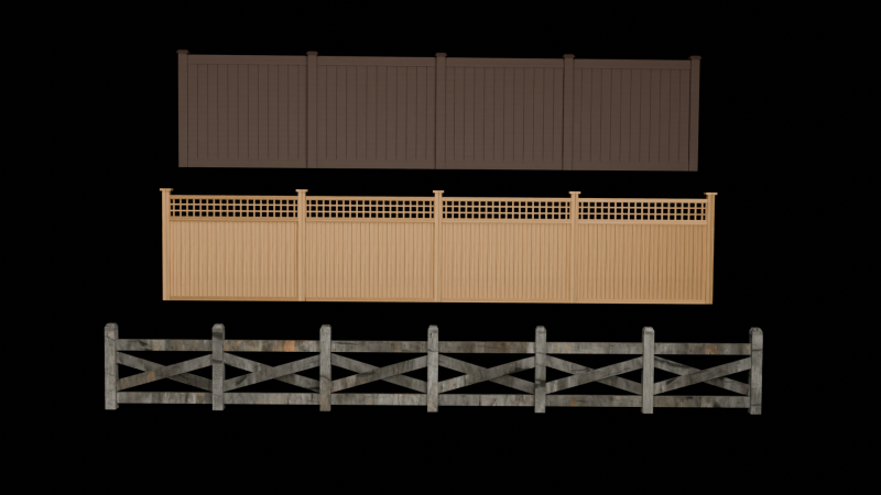 Fence Collection 3Dモデル .c4d .max .obj .3ds .fbx .stl .blend 