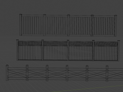 Fence Collection 3Dモデル