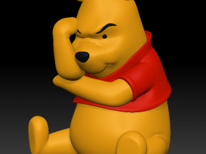 Winnie the pooh think think think 3D Print Model