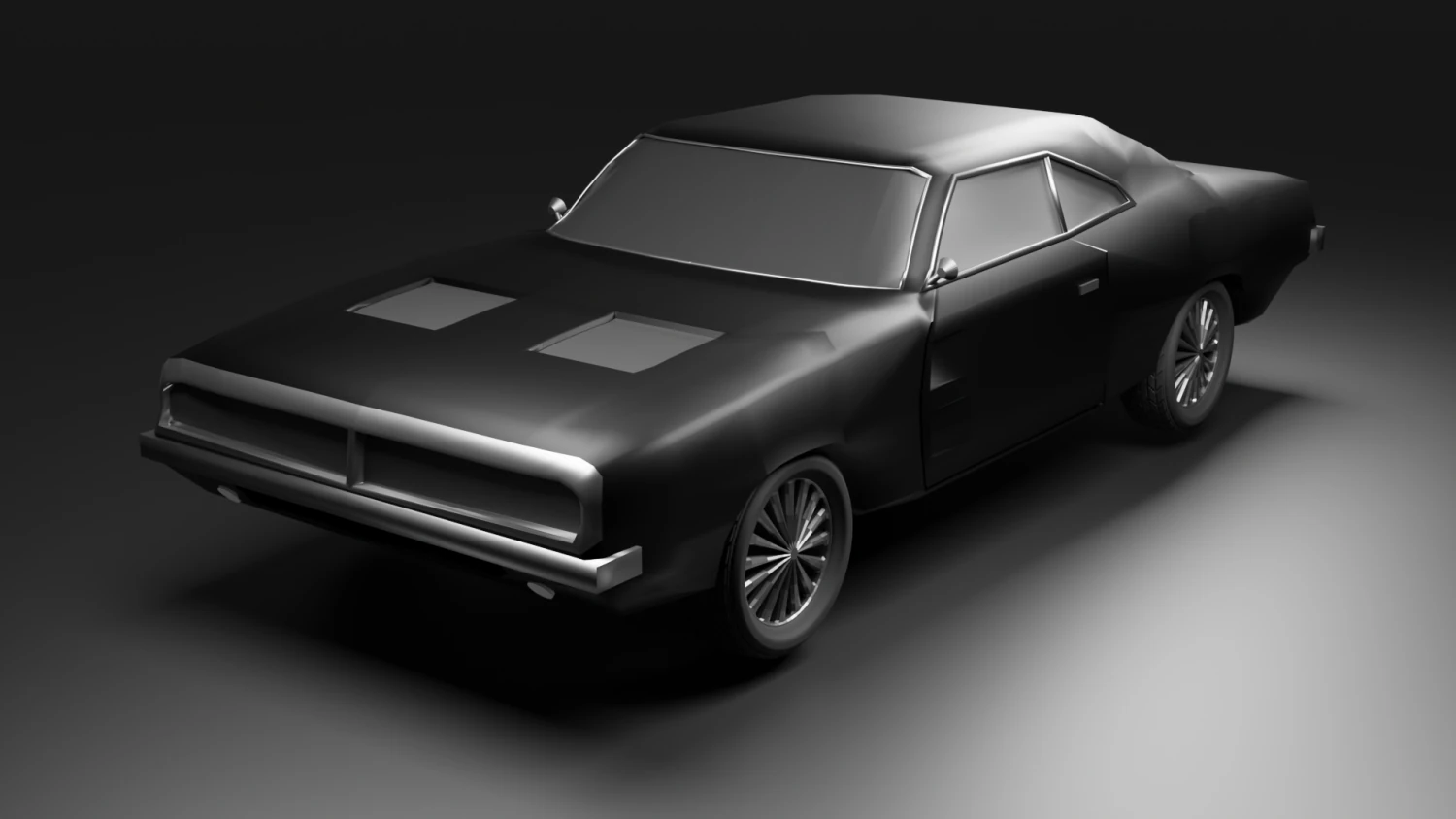 DODGE CHARGER 3D Model .c4d .max .obj .3ds .fbx .stl .blend 