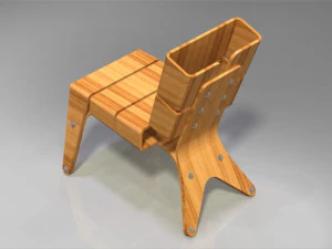 Wooden Chair 3D Model