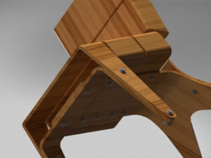 Wooden Chair 3D 模型