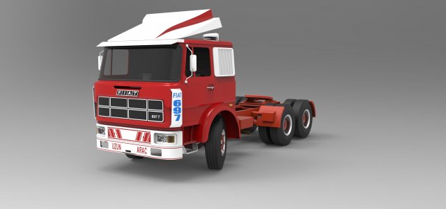 Fiat 697 truck 1-20 scale Modello di stampa 3D .c4d .max .obj .3ds .fbx .stl .blend 