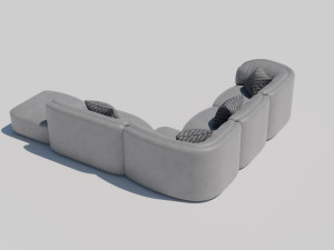 Leather-Sofa-Interior Modèle 3D