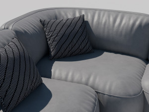 Leather-Sofa-Interior Modèle 3D