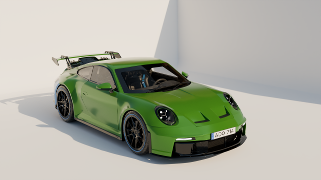 Porshe 922 gt3 Modello 3D .c4d .max .obj .3ds .fbx .stl .blend 