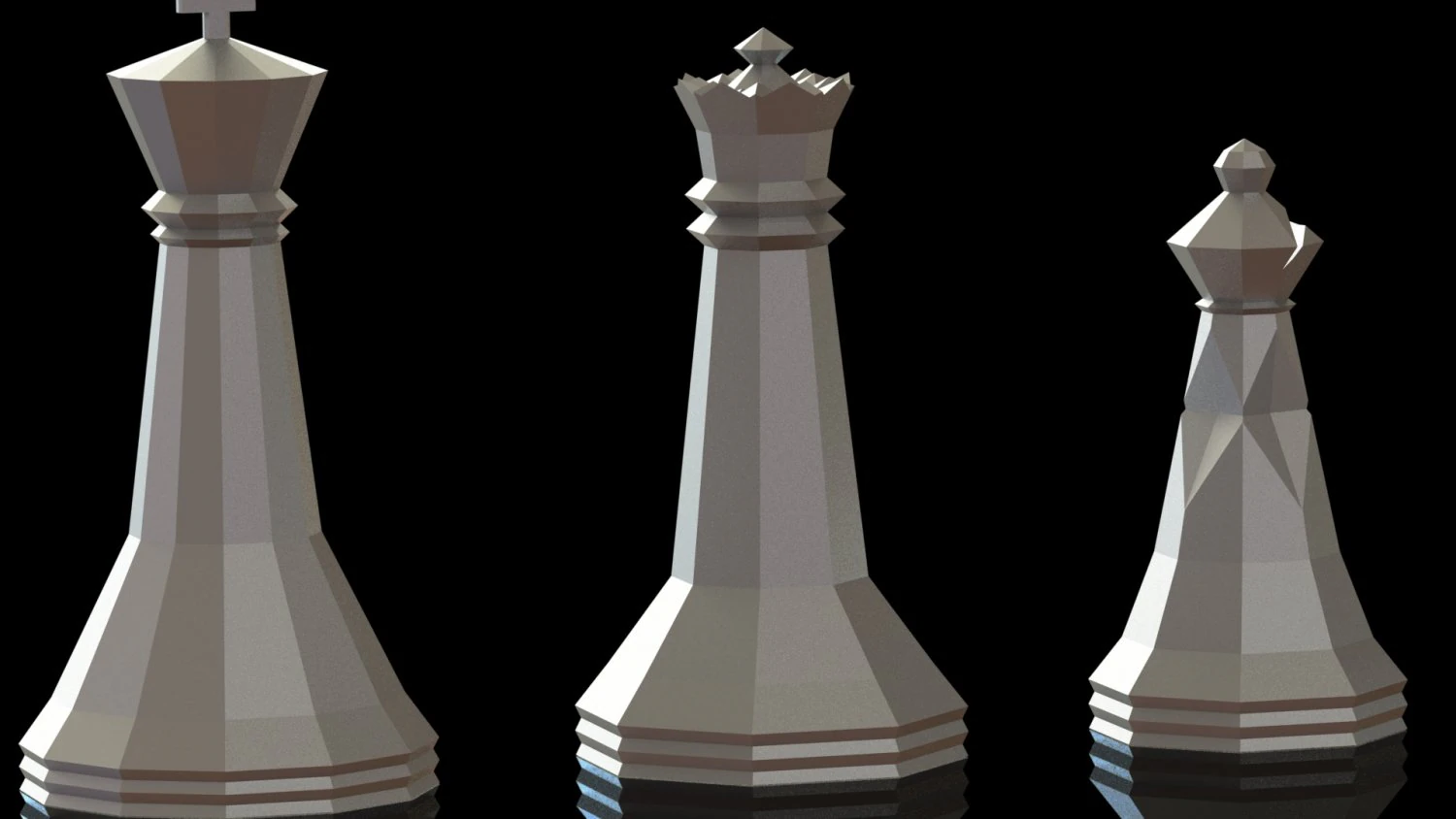 Chess Set Model 02 v01 3D Print Model .c4d .max .obj .3ds .fbx .stl .blend
