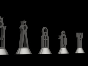 Chess Set Model 03 v01 3D प्रिंट मॉडल