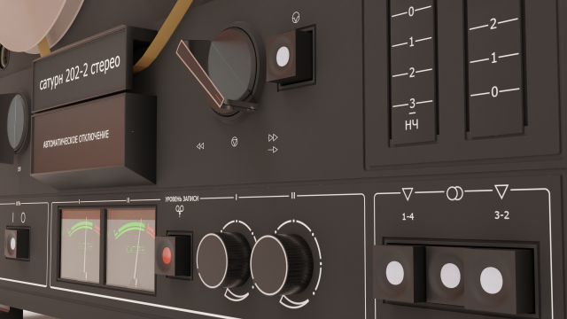 Download Saturn 202 of a reel-to-reel tape recorder 3D Model