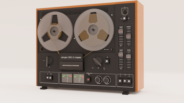 Saturn 202 of a reel-to-reel tape recorder Modèle 3D