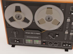 Saturn 202 of a reel-to-reel tape recorder 3D Model