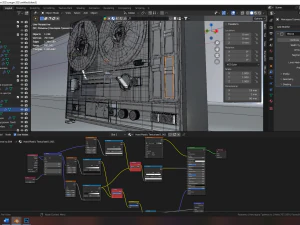 Saturn 202 magnetofonu szpulowego Model 3D