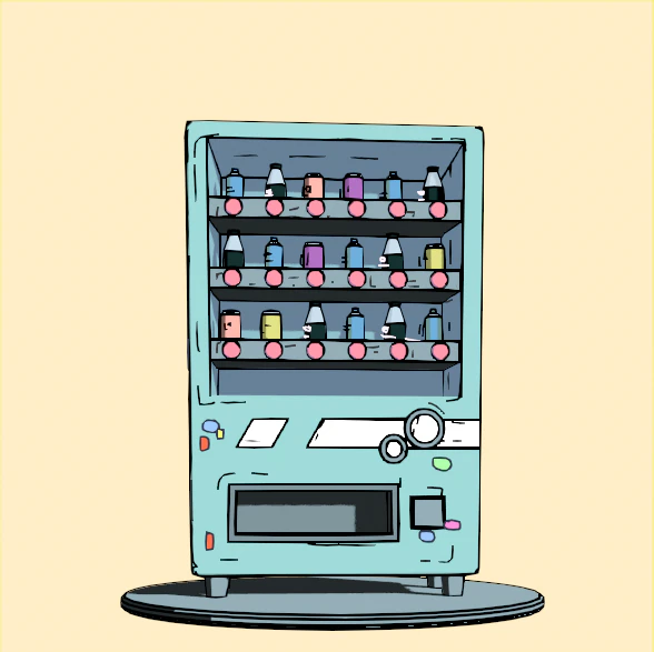 Machine with beverages blender 3D Model .c4d .max .obj .3ds .fbx .stl .blend