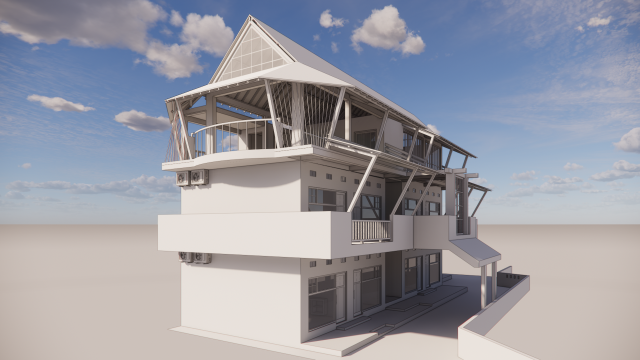 Motel detail Arsitektur from bali Indonesia Modelo 3D .c4d .max .obj .3ds .fbx .stl .blend