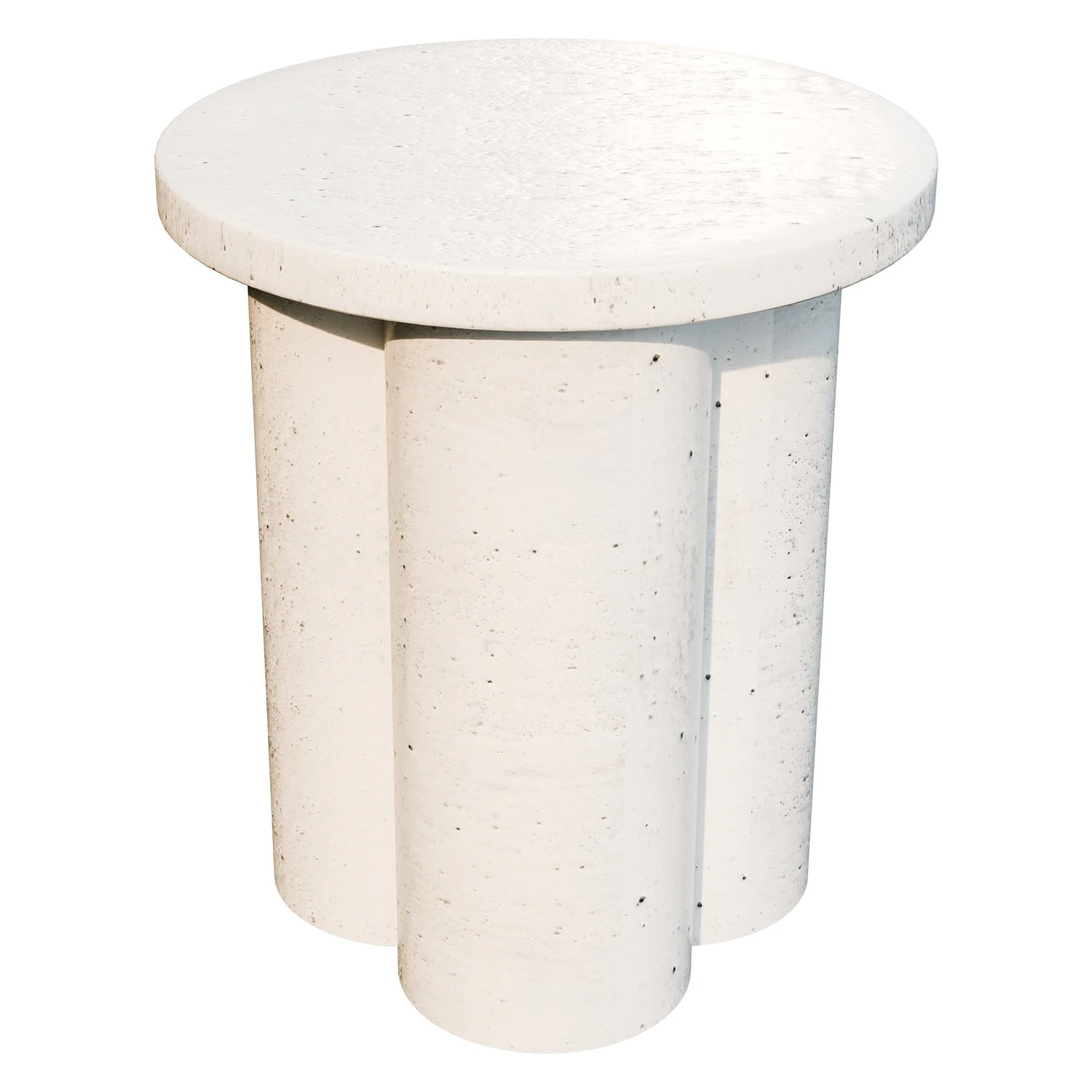 Big Foot Table Tall - Bone White 3D Model .c4d .max .obj .3ds .fbx .stl .blend 
