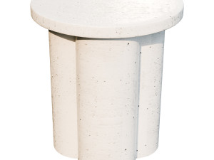 Big Foot Table Tall - Bone White Modelo 3D