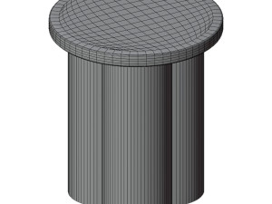 Big Foot Table Tall - Bone White 3D Model