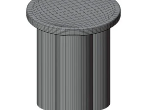 Big Foot Table Tall - Bone White 3D Model