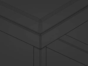 Coffee table Mayen white-black 3D Model