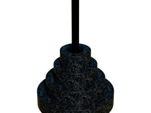 Sustainable collection coffee table greyblack 3D Model