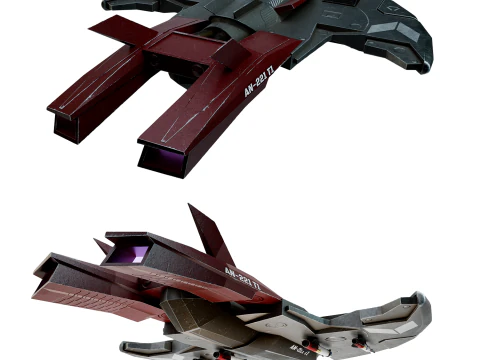 Spaceship AN-221 T1 3D Model
