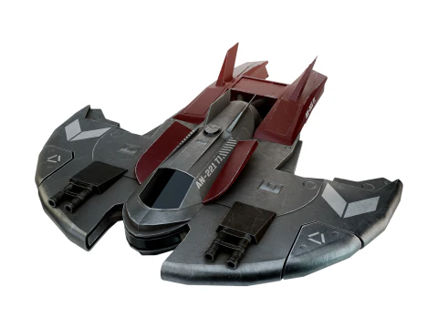 Spaceship AN-221 T1 3D Model