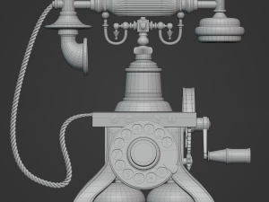 Vintage telephone Modello 3D