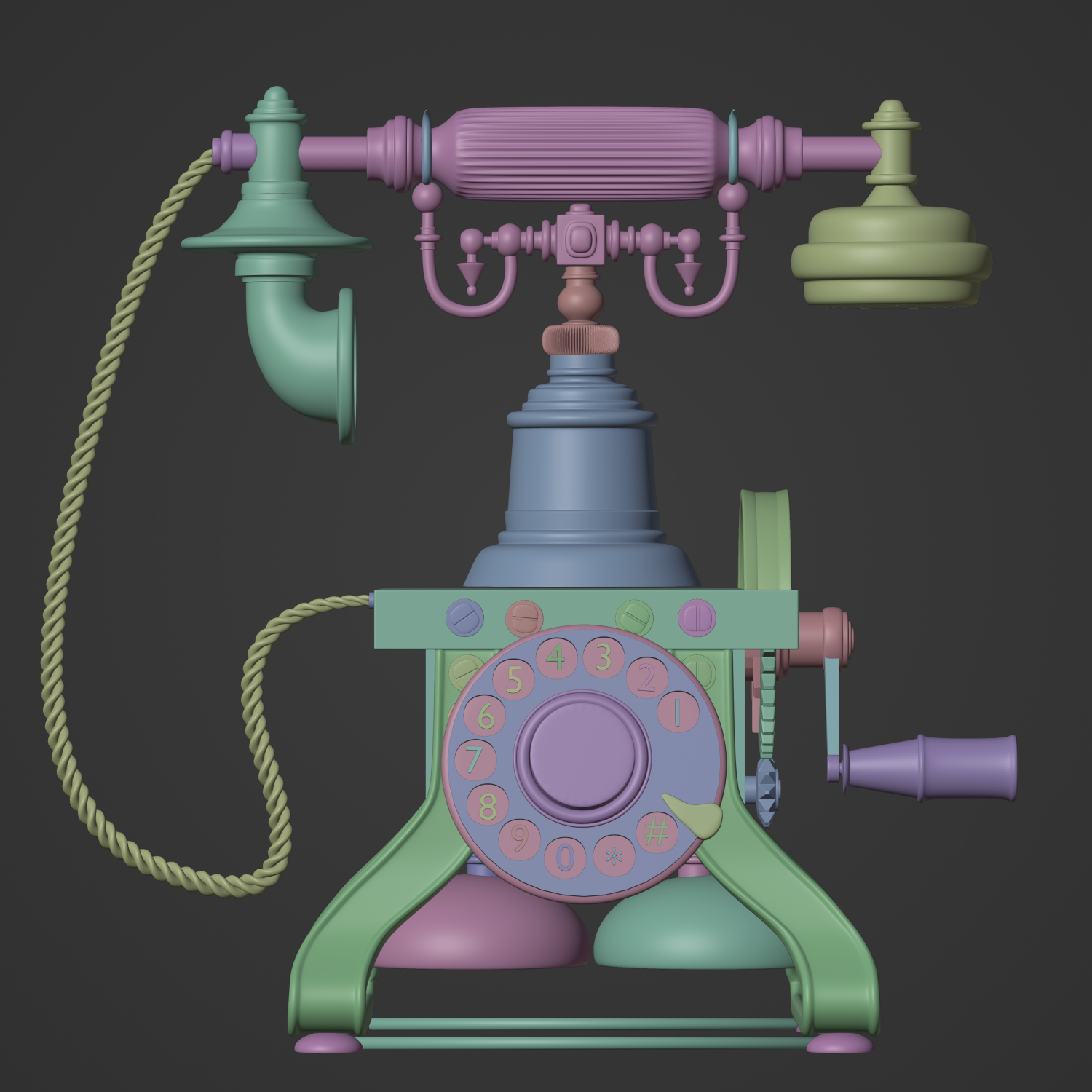 Vintage Telephone 3D Модель In Обеденный Зал 3DExport