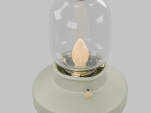 Обычная настольная лампа бежевого цвета. 3D Модель