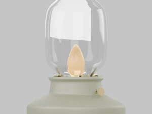 Regular table lamp with beige luminosity intensity 3D Model